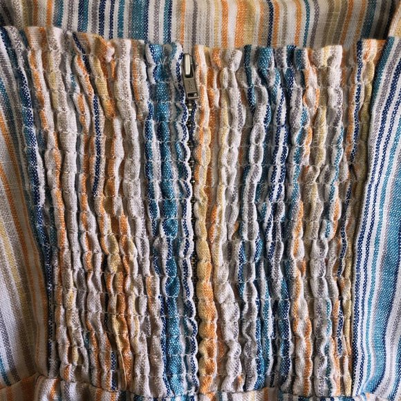 REFORMATION Womens Striped Linen Romper Playsuit Jumpsuit 2 - Picture 4 of 7